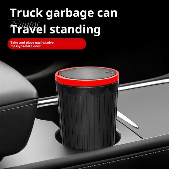 Car Trash Can Bin with Lid Vehicle Garbage Can Cup Holder Car Organizers And Storage for Front Seat Accessories