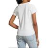 Polo Ralph Lauren Solid Color Logo Embroidered V-Neck Knit SS23 T-Shirt Women Tops White WMPOKNINCU20704-100