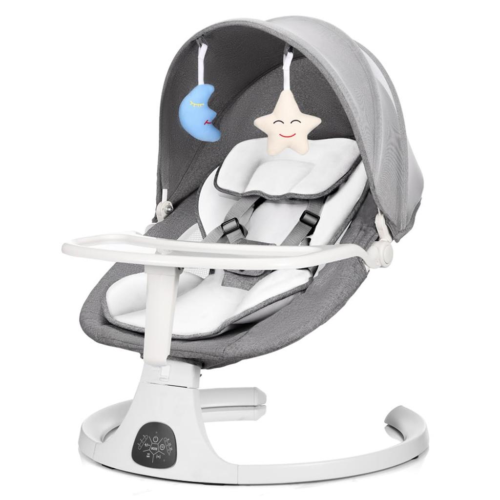 Brotish Electric Baby Baby Electric Rocking Baby Baby Electric Cradle with Three Height Safety Lullaby Mosquito Washable Lunch and SGS Perfect for