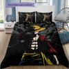 One Piece Logo Pattern Bedding Quilt Set Quilt Cover Pillowcase Home Birthday Gift(1 * Duvet Cover + 2 * Pillowcase, Without Core)