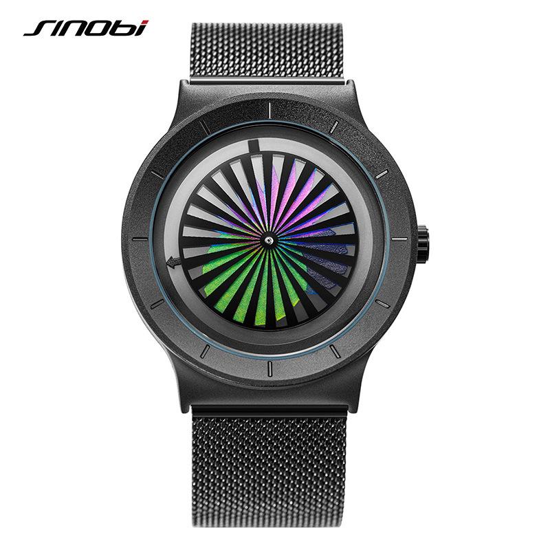 Sinobi Men s Creative Waterproof Mesh Strap Quartz Wristwatch 9837