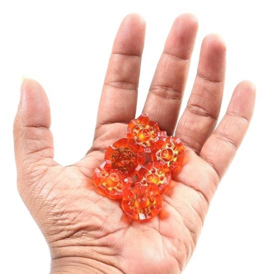 KNK Soft Spikes Cleats Spare Cricket with Spanner Screw Type Firm Grip Lugs 8 Pieces TPU Studs, Universal Size  Cricket Shoes (Orange New, One Size)