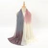 New solid color versatile dance gradual change chiffon silk scarf, summer thin decorative travel sunscreen shawl women