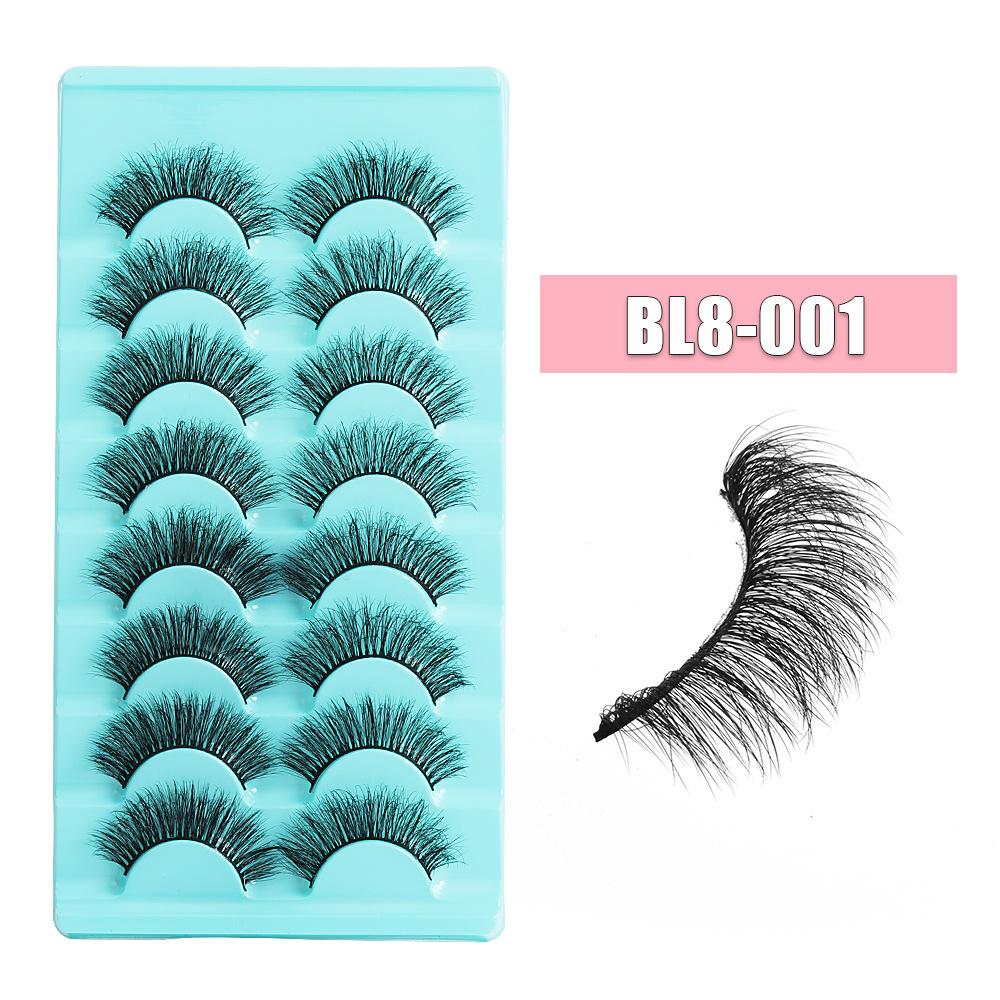 Man-Made Fiber False Eyelashes Multi-Layer Simulation Short Daily Eyelashes
