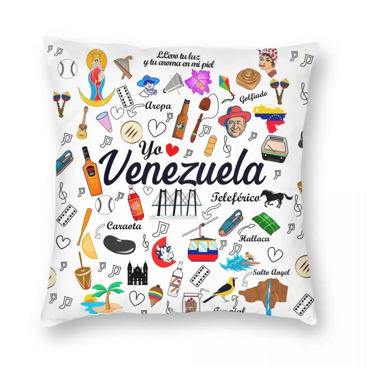 

Venezuela Pride Print Pattern Sofa Cushion Cover Pillow Cover Home Decoration Party Car Bedding 16x16Inch