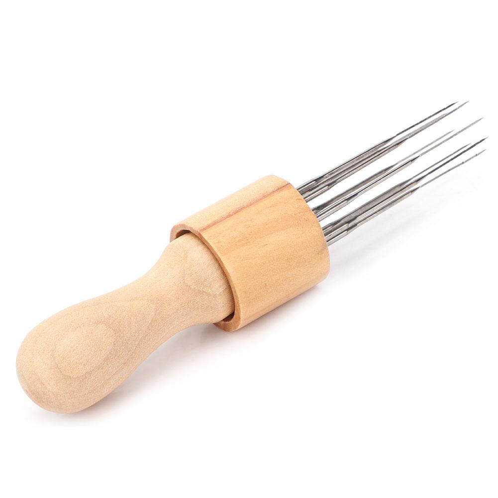 Popular Practical Wooden Handle Wool Felt Tool Poke Needle Delicate Production Kit