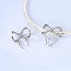 Original Charmscopper Elegant Geometric Line Bowknot Beads Fit Charms Platabracelets For Women Women Jewelry Making
