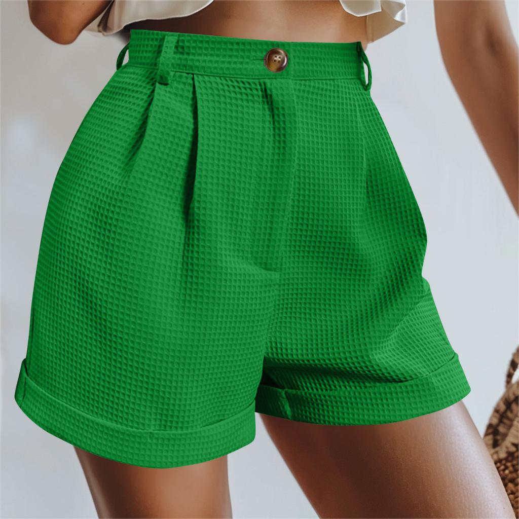 Office Lady Solid Shorts For Women Summer Y2k Loose Short Trousers Elegant Korean Fashion High Waisted Short Solid Simple Pants