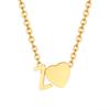 Initial Heart Necklace for Women,18K Gold Plated Stainless Steel Tiny Heart Letter Necklace, Personalized Name Jewelry