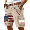 Herren Sommer Bedruckte Lässige Cargoshorts mit Mehreren Taschen
