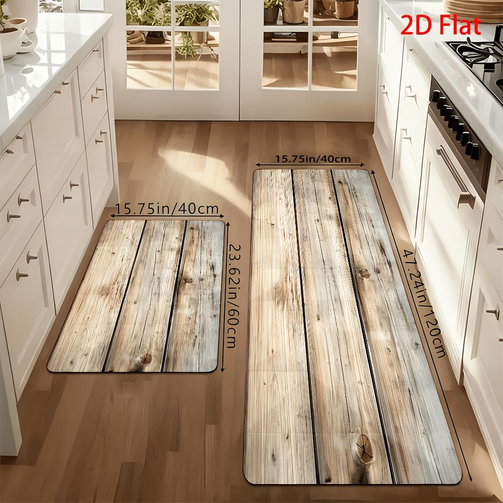 1Pcs Anti Fatigue Kitchen Rugs Modern Minimalist Print Waterproof Non Slip Thick Cushioned Kitchen Mat Heavy Duty Comfort