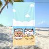 Großes Sommerhandtuch Poolhandtuch Strandhandtuch Cartoon Bubu Dudu Tropischer Urlaub Badetuch Weiches Mikrofaser-Strandhandtuch Für Kinder