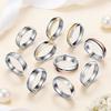 Anillos a juego para pareja japonesa y coreana: Acero Inoxidable con Diamantes Incrustados