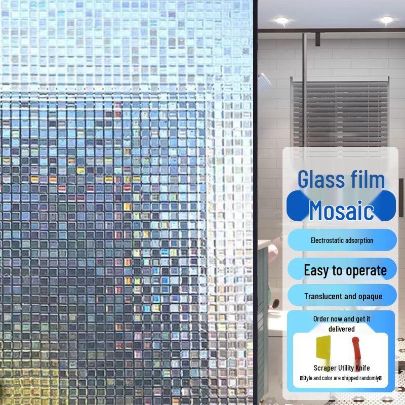 Thickened Privacy Window Film - Light-Proof, Electrostatic Glass Sticker for Bedroom and Office Use