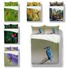 Set de lenjerie de pat cu imprimeu cu păsări, husă de pilota pentru dormitor, fată de pernă, lenjerie de pat AUKing pentru decorarea casei la dimensiune completă