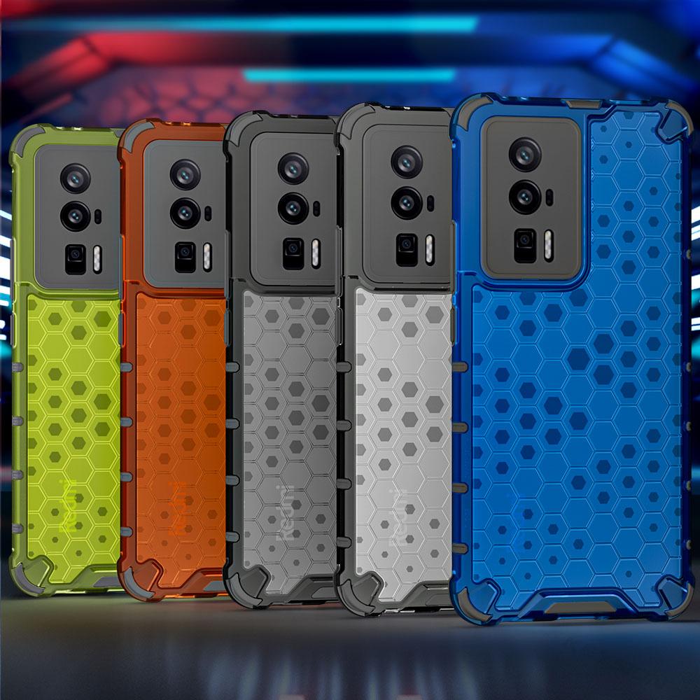 

Противоударный защитный чехол для Xiaomi POCO F5 Pro, мягкий силикон + ПК, прозрачная сотовая задняя крышка для телефона POCO X5 Pro 5G