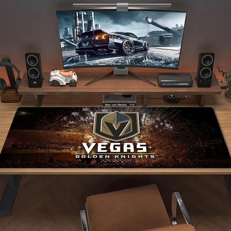 Vegas Golden Knights Logo Color Mouse Pad Large Gaming Table Cushion Non-slip Laptop Tablet Big Mousepad XXL Mat Mini PC Playmat With Lock edge