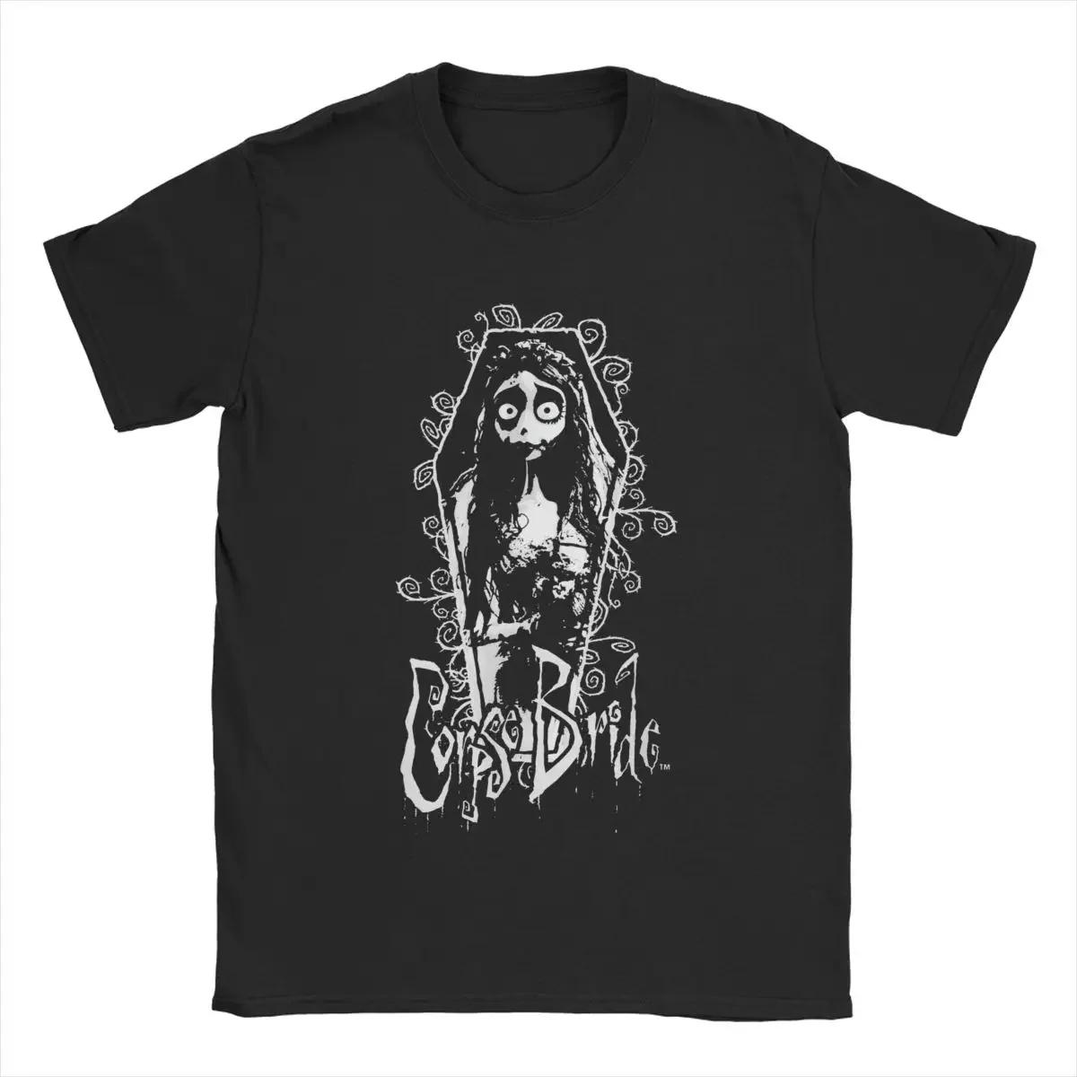 

Corpse Bride Emily Coffin Frame T Shirts Men s Pure Cotton Vintage T-Shirts Crewneck Tees Short Sleeve Clothes Plus #Color XXXXXL