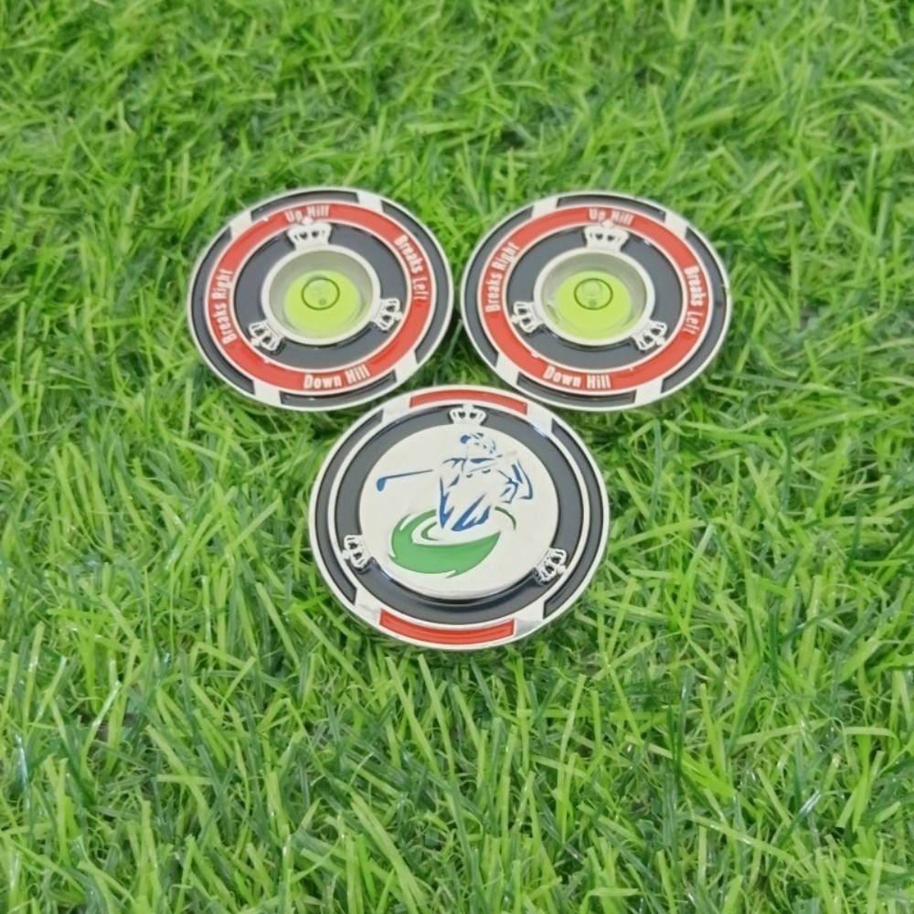Kirsite Golf Hat Clip Marker Two-sided Golf Ball Marker Golf Green Reader Golfer Gift
