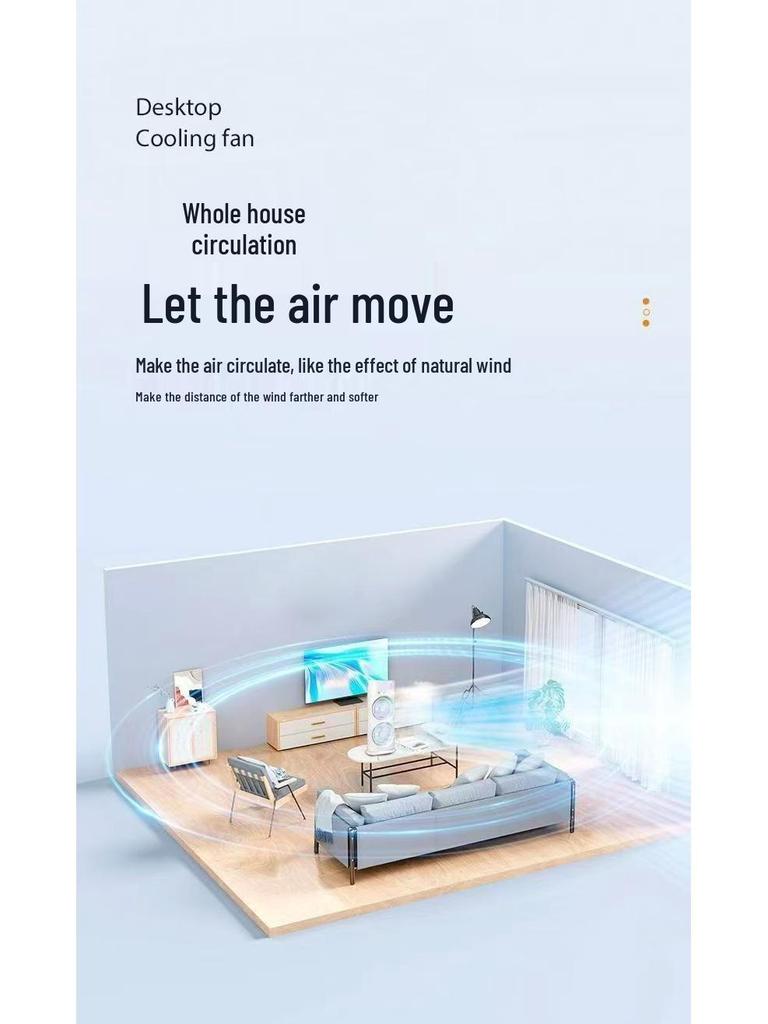 Leiser Dreikopf-Schreibtisch-Kühlventilator mit Dreifach-Sprühfunktion und Fernbedienung