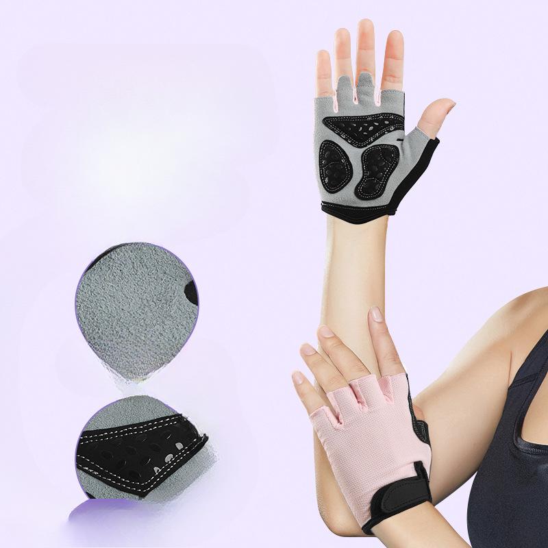 Bicycle Cycling Gloves Half Finger Spring and Summer Men and Women Road Mountain Bike Gloves Short Finger Anti Slip Shock Absorbing Bicycle Equipment