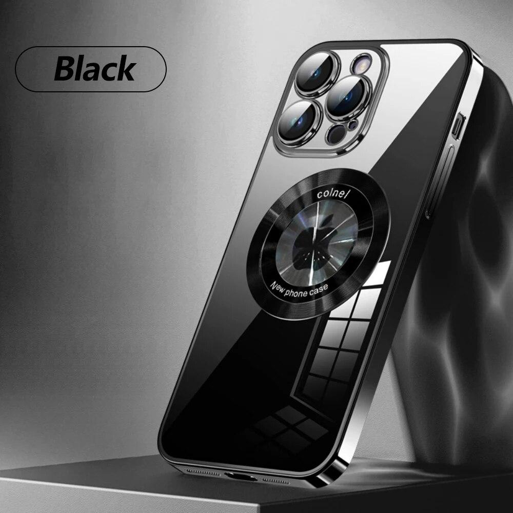 Magnetic Wireless Charging Case For Magsafe Lens Protector For iPhone 15 14 13 12 11 Pro Max Plus Transparent Shockproof Cover