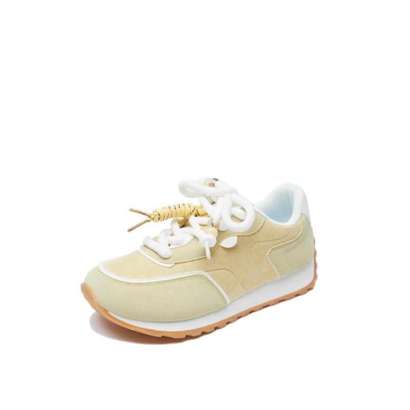 Retro women's new summer women's shoes casual sports shoes women's lace-up comfortable and versatile single shoes color matching
