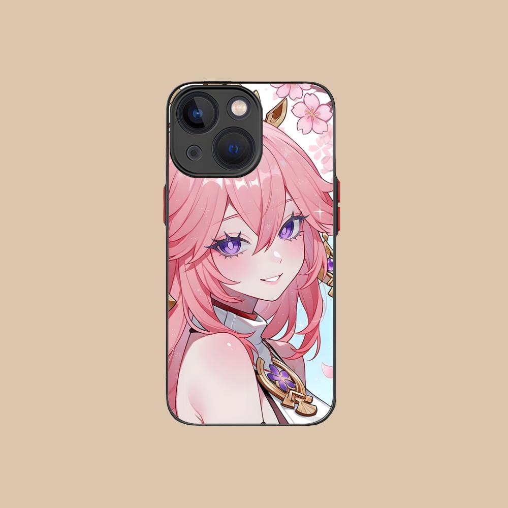 Game GI Miko Silicone Mobile Phone Case for iPhone 17 16 15 14 13 12 11 X XR XS 8 7 Air Pro Max Plus Mini Colorful Cover