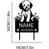 Personalisierter Bichon Frisé Hund Grabstein Metall Gartenstecker Haustier Gedenkstein Beileidsgeschenk
