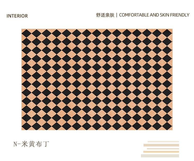 Retro Luxury Rugs for Bedroom Thick Plush Bedside Rug Large Area Living Room Decoration Checkerboard Carpet Home Fluffy Soft Mat