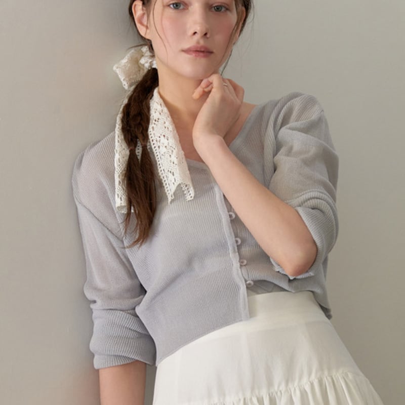 RE_L Brunch Layered Scrunchie (white)