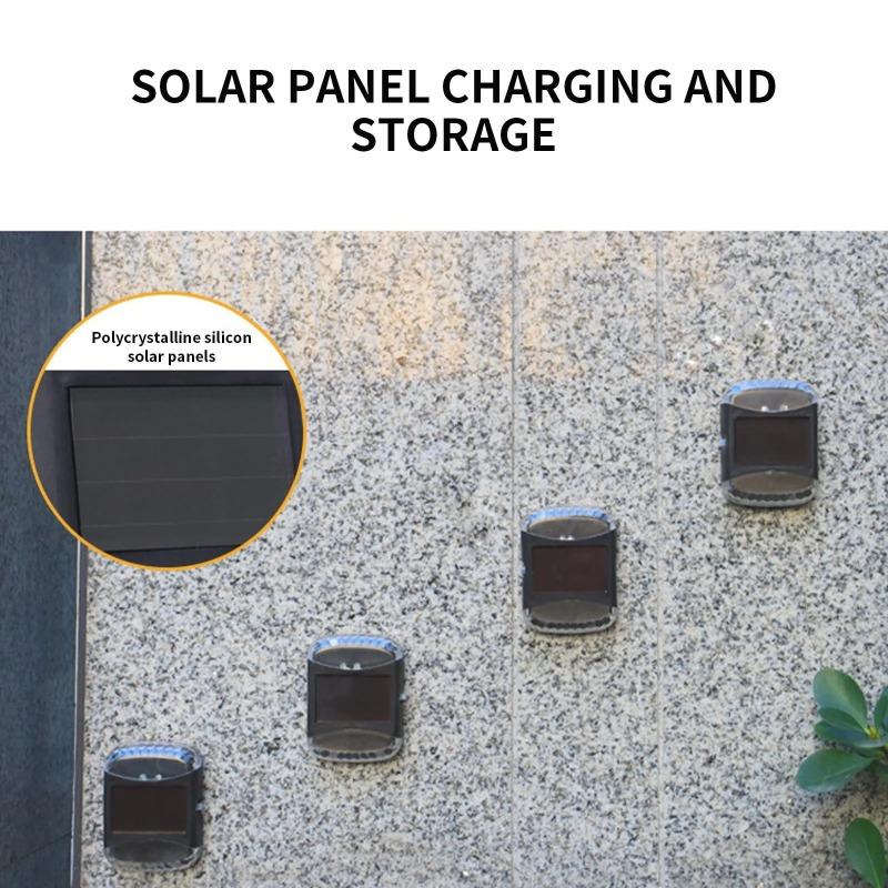 4LED Solar LED Lights Outdoor Garden Lights Solar Step Deck Light Lamp Sunlight Courtyard Decor Solar Garden Lamp Wall Lighting