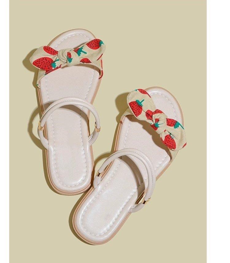 

Cool slippers female toe inner height increase flat bottom butterfly rhinestone buckle sleeve toe low heel outer wear one-word drag 35