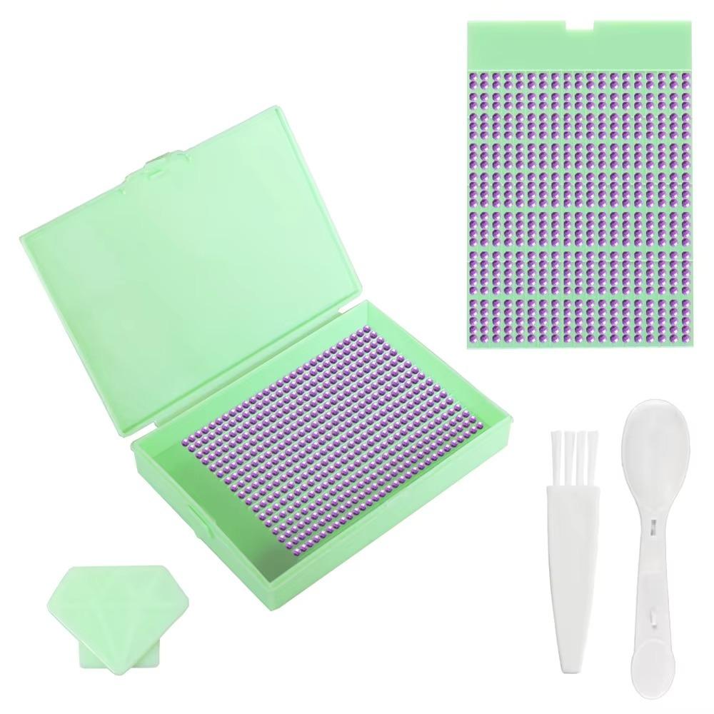 DIY Craft Flip Top Diamond Painting Tray Embroidery Beading Plates Beads Sorting Storage Tray with Stopper Plastic