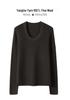 Autumn/Winter U-Neck Wool Sweater for Women - Slimming Knitted Base Layer Top