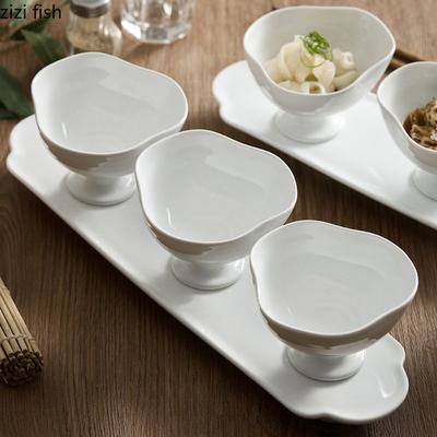 Ceramiczna Miska Restauracyjna Nieregularna Miska na Wysokiej Stopce Miska na Przekąski Grube Miski na Zupę Miski na Desery Miski na Sushi Domowy Zestaw Stołowy