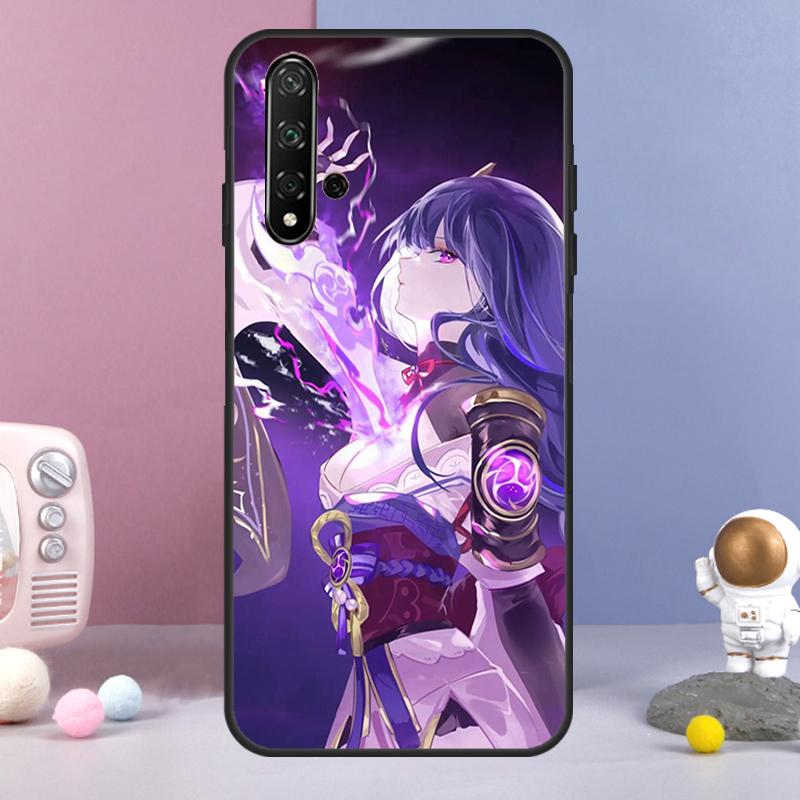 Genshin Impact Raiden Shogun For Huawei Nova 3i 7i 8i 11i 12i 9 10 SE Y60 Y61 Y70 Y72 Y73 Y90 Y91 P20 P40 P30 Lite Case