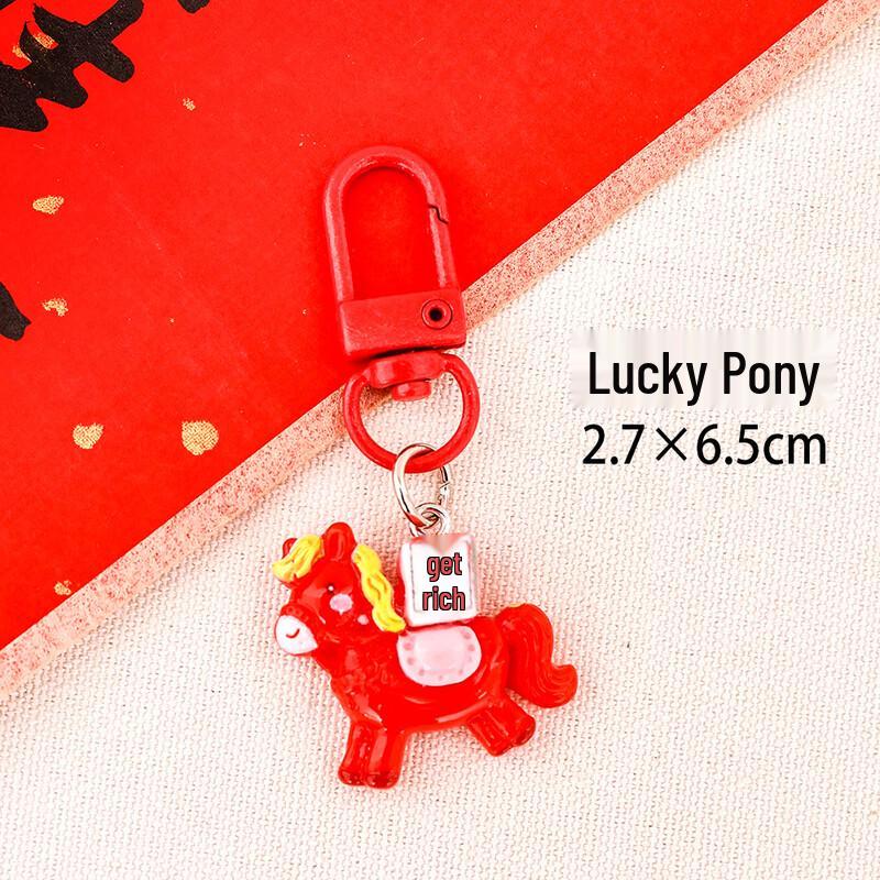 Klíčenka s pryskyřicovým koníkem štěstí