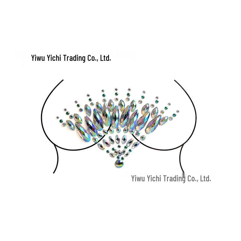 Diamant-Tattoo-Aufkleber für Make-up & Karnevals-Brustdekoration