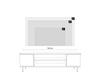Focus Cashmere RTV Cabinet 135 Cm - Black Legs