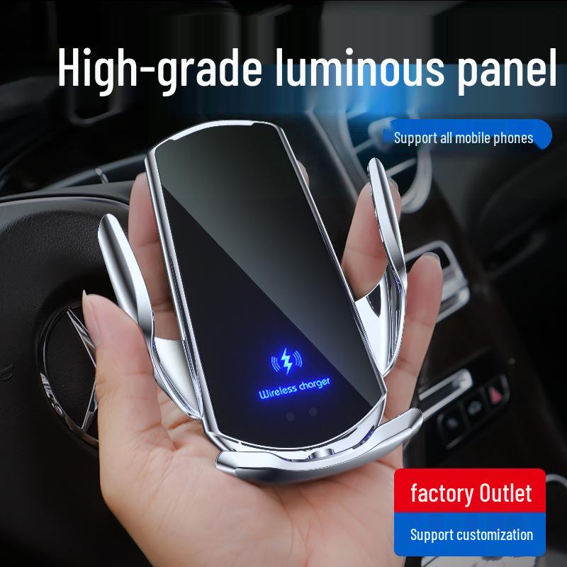 Q3 Magic Clip Car Wireless Charger & Phone Holder, 15W Auto Open/Close, Navigation Mount.