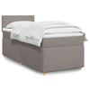 VidaXL Slatted Bed Base with Mattress Taupe 90x200 Cm Fabric 3288860