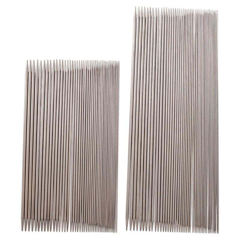 88 Stück Edelstahl Stricknadeln Set, gerade, mit Rundstricknadel, Häkelnadel Strickzubehör