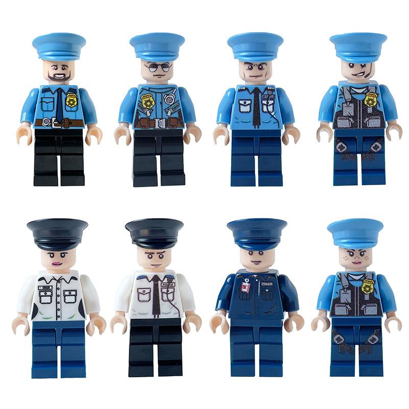 Militärgeist Spezialpolizei Baustein Puppe Schild Waffe Achtwege Freiwilligenarmee Spezialkräfte Puzzle Montage Spielzeug