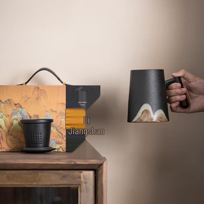 Su's Ceramics Thousand Li River & Mountain Rising Tea Cup