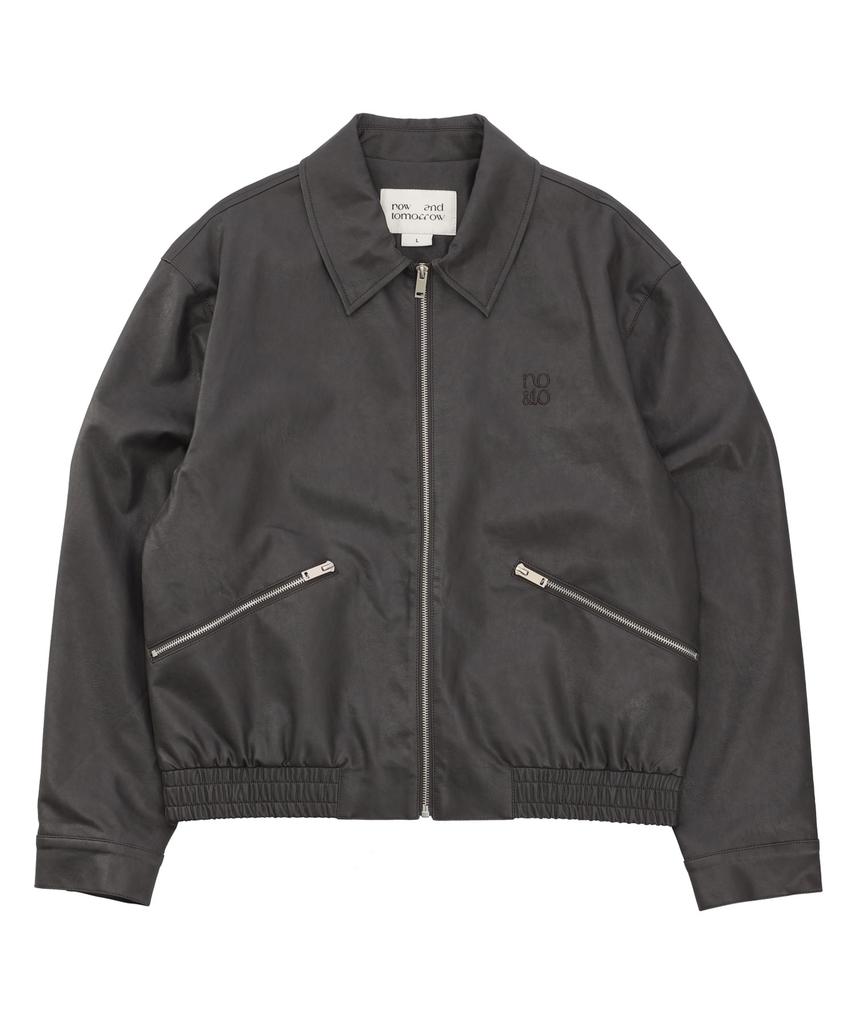 Nowandtomorrow Leather Short Jumper [3 Color]