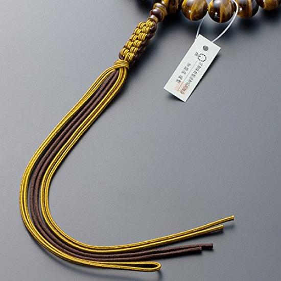 Buddhist Altar Shop Takita Shoten Prayer Beads Jodo Shinshu Authentic Prayer Beads Tiger Eye Stone 22 Beads Pure Silk String Tassel Kyoto Prayer