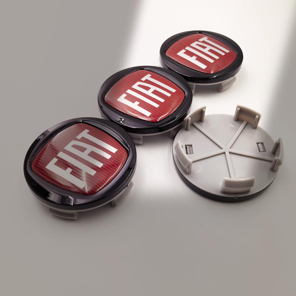 ZLKQ1 4pcs fiat ForFord Car emblem Wheel hub Center Cap Badge covers sticker Decals 54/56/60/62/65mm Styling accessories