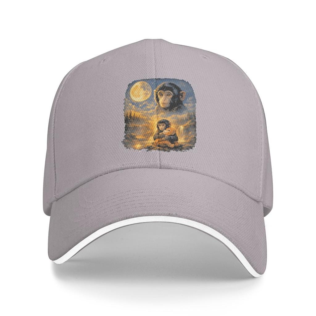 Summer Casual Baseball Cap Punch Monkey Moon 90s Retro Animal Outdoor Gym Trucker Hat For Men Quality Streetwear Baseball Caps