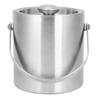 Ice Bucket with Lid Stainless Steel Double Layer Wine Champagne Barrel Bar Supplies 2L